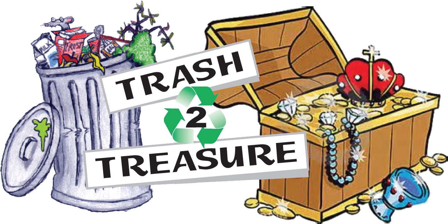 Svg Library Download Treasure Cliparts Trash To - Trash To Treasure (1429x716), Png Download