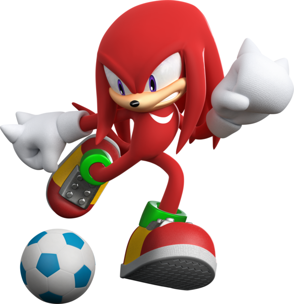 Mario & Sonic Rio 2016 Knuckles (581x600), Png Download