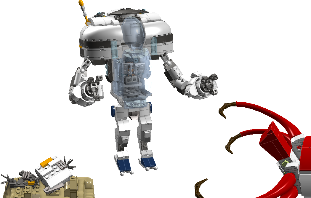 1 / - Lego Subnautica Prawn Suit (1280x667), Png Download