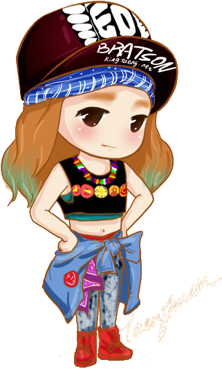 Fan Art Png - Cartoon Taeyeon (600x557), Png Download