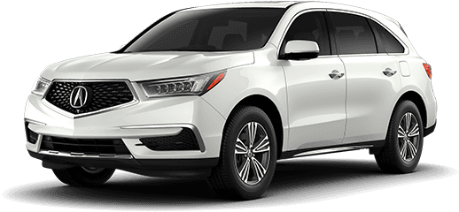2019 Acura Mdx White (874x332), Png Download