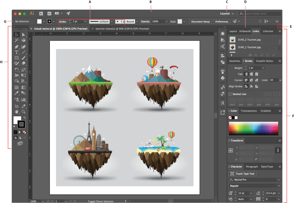 Although It Has An Infamously Large Learning Curve, - Clase De Diseño Grafico (1000x706), Png Download