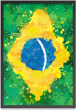 Poster Bandeira Do Brasil De Incantia Na - Bandeira Tropicalia (450x450), Png Download