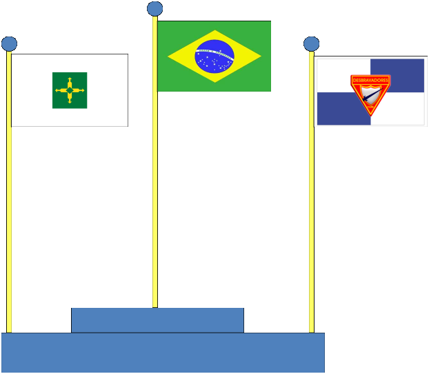 Quando Número Par, A Bandeira Nacional Deve Estar Ao - Pathfinders Camporee (622x543), Png Download