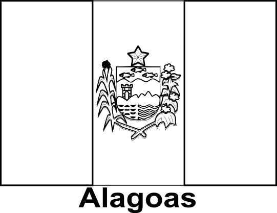 Bandeira Do Estado De Alagoas Para Colorir (541x417), Png Download