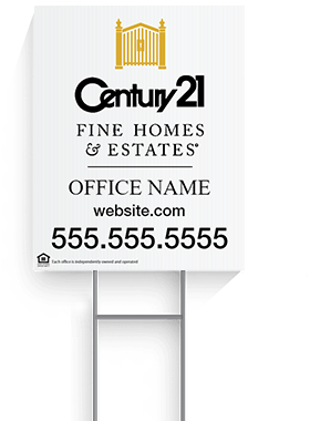 Century 21 Vertical Fine Homes & Estate Panel [black] - Century 21 (400x400), Png Download
