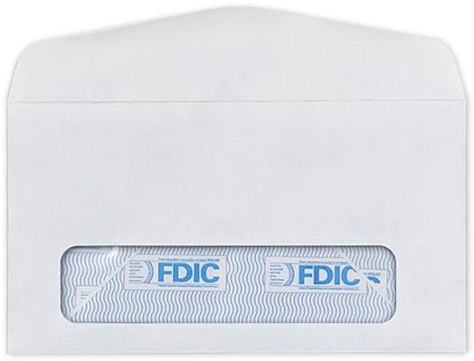 Laser Safe Window Envelopes With Fdic Security Tint - Envelope (600x425), Png Download