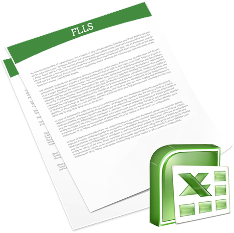 Flls Document Icon With Excel Logo - Excel Club (458x456), Png Download