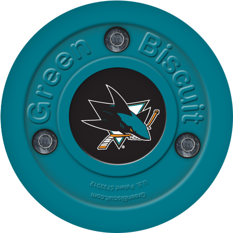 San Jose Sharks - Green Biscuit San Jose Sharks Training Puck | O/s (500x500), Png Download