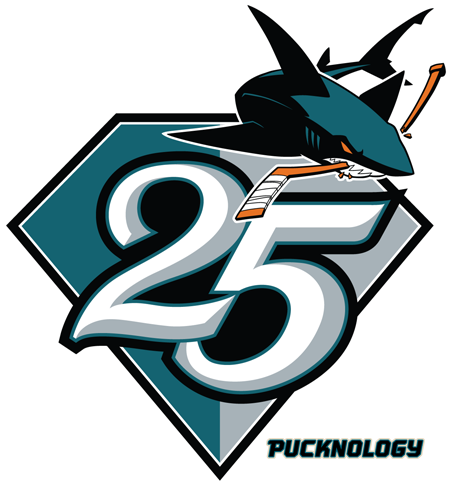 In A Ticket Brochure Sent Out To Season Ticket Holders, - San Jose Sharks 25th Logo (506x544), Png Download