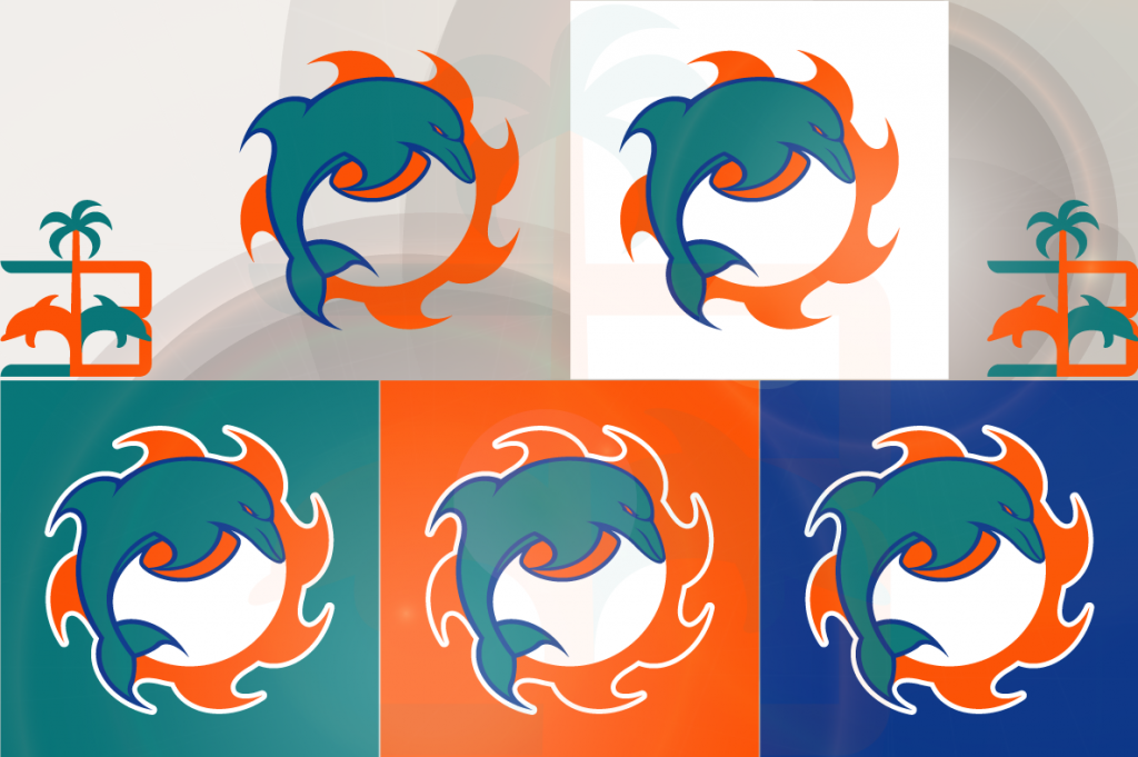 Zpsfb230011 - Miami Dolphins Alternative Logos (1024x681), Png Download