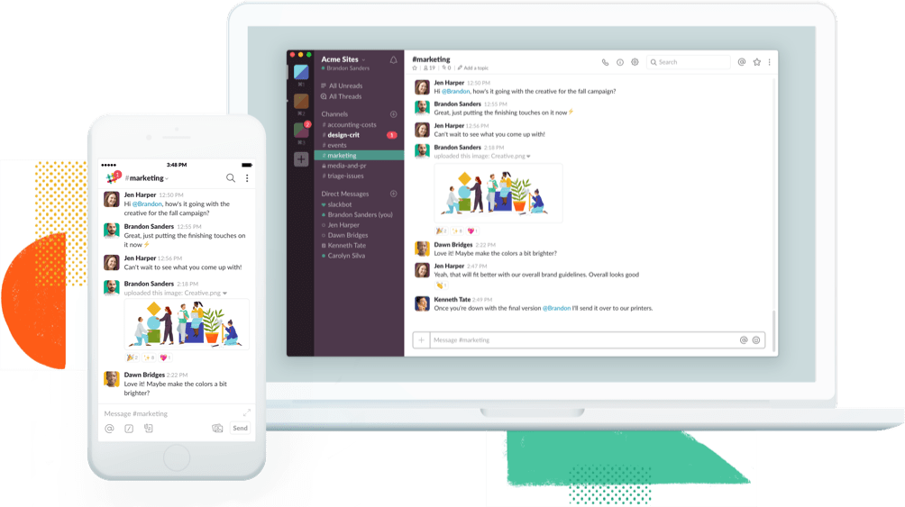 Slack Workspaces Are Available On Your Laptop And Phone - Slack Communication (1004x563), Png Download