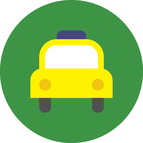 Duolingo Y Uber Al Carnaval De Río - Taxi Circle Icon Png Yellow (500x500), Png Download