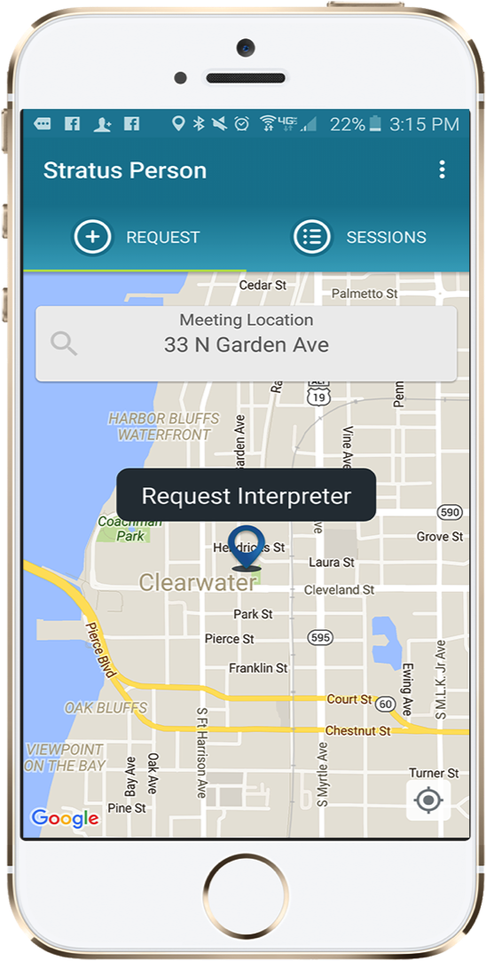 Stratus Inperson App Works Like Uber For Interpreters, - Iphone (1172x1125), Png Download