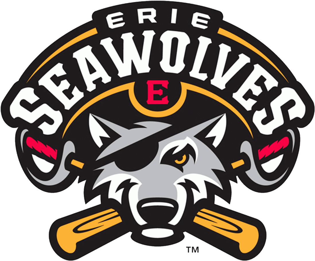 While The Erie Seawolves Are The Double-a Affiliate - Erie Seawolves Logo (1920x1080), Png Download