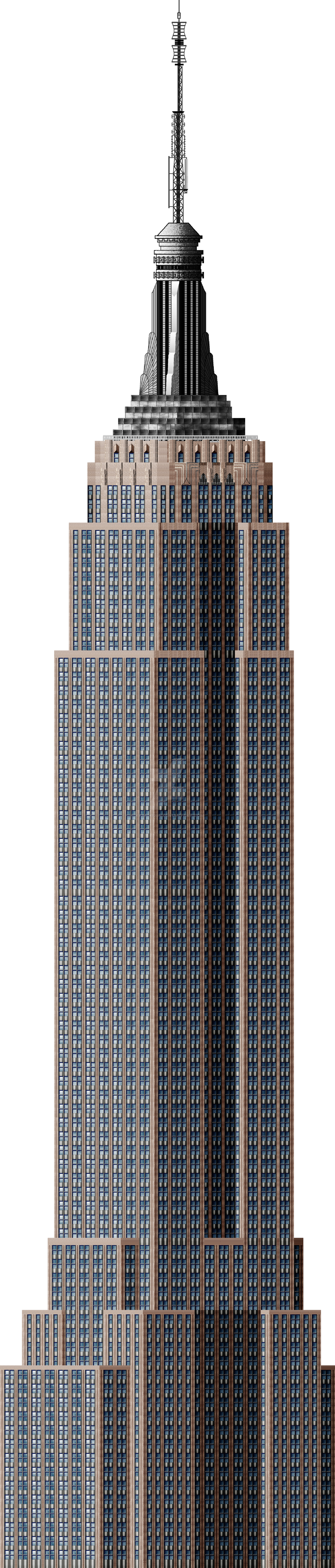 Empire State Building Png Clipart Transparent Library - Empire State Building Png (1600x7498), Png Download