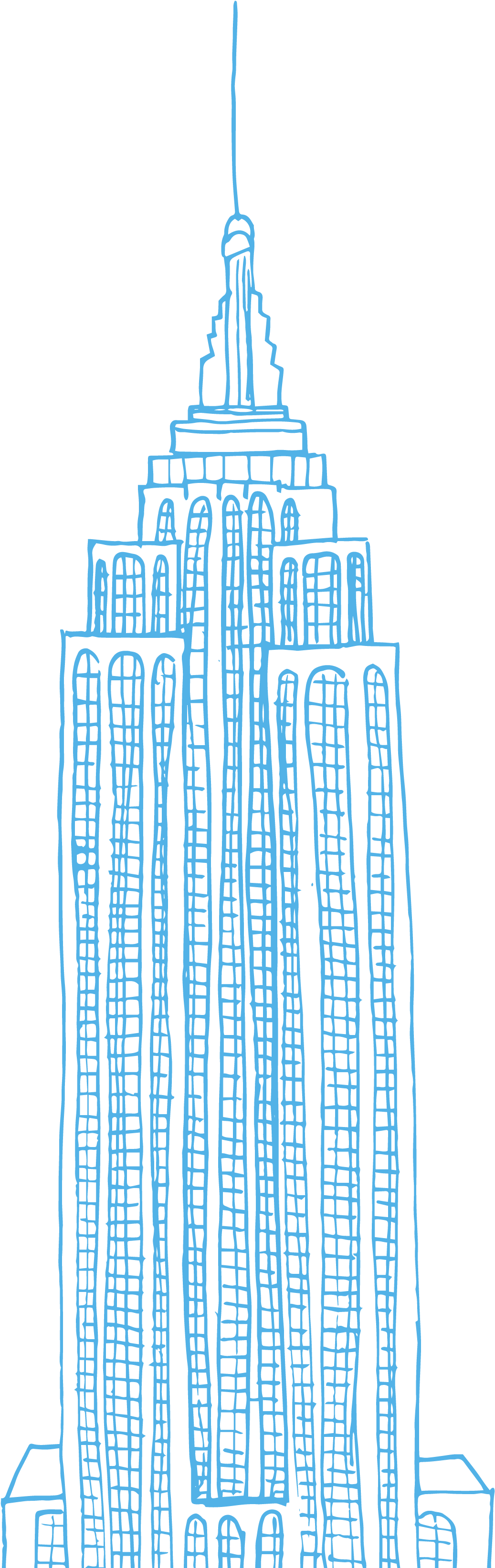The Empire State Building Is A 102-story Skyscraper (1207x3333), Png Download