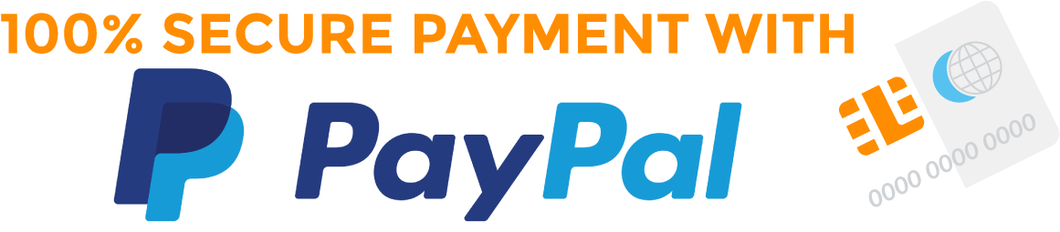 Secure Payment With Paypal (1200x276), Png Download