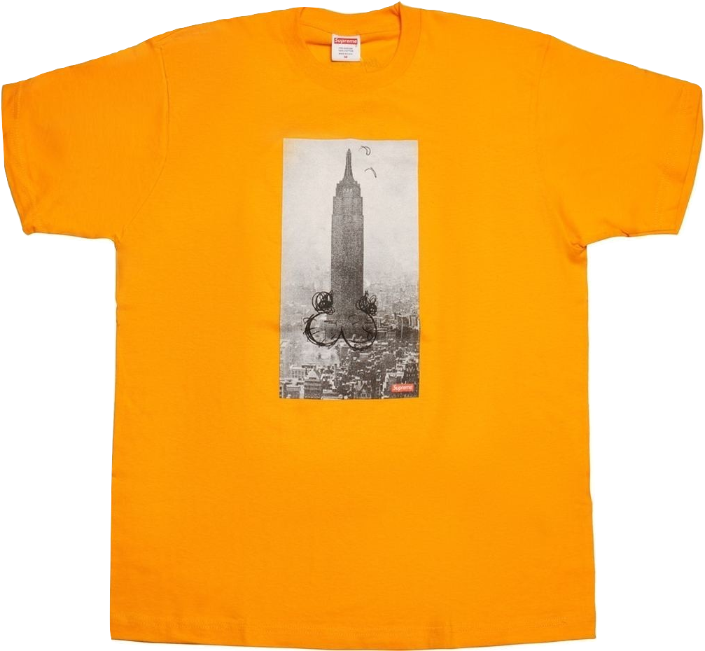 Supreme Mike Kelley Empire State Building Tee - Lord Of The Wings Shirt (1106x1106), Png Download
