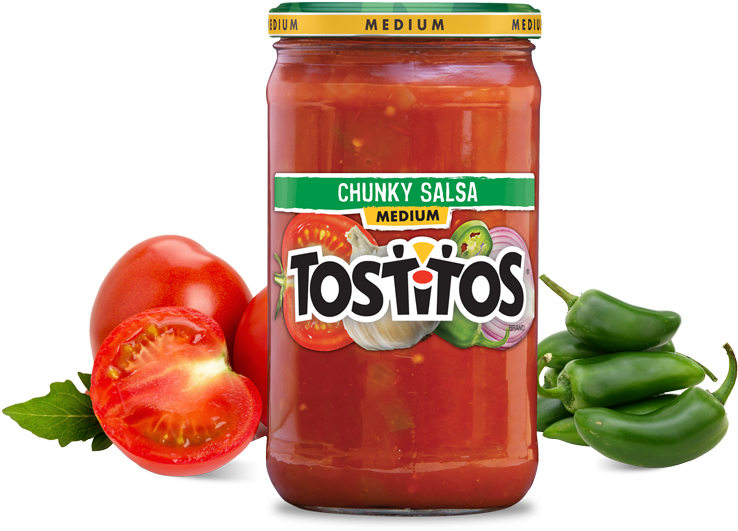 Tostitos® Chunky Salsa Medium Party Size - Tostitos Chunky Salsa, Medium - 15.5 Oz Jar (900x600), Png Download