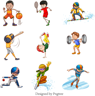 Cartoon Sports Exercise Villain, Basketball, Athletes, (360x360), Png Download
