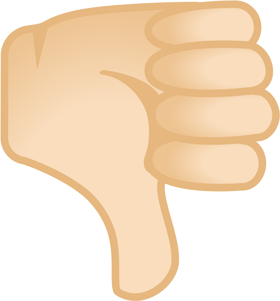 Download Svg Download Png - Dedo Para Abajo Emoji (1024x1024), Png Download
