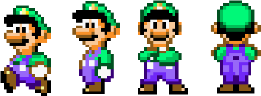 Luigisprite Zpsbfdfepng Retroluigipic Zpsbpng - Super Mario World Luigi Png (640x297), Png Download