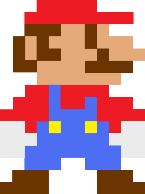 Mario Sprite By Flamingdragon5000 - Mario 8 Bit Png (480x640), Png Download