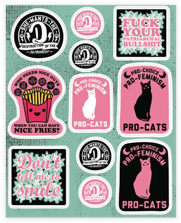 Feminist Sticker Png Picture Freeuse Library - Lookhuman Stickers (484x484), Png Download