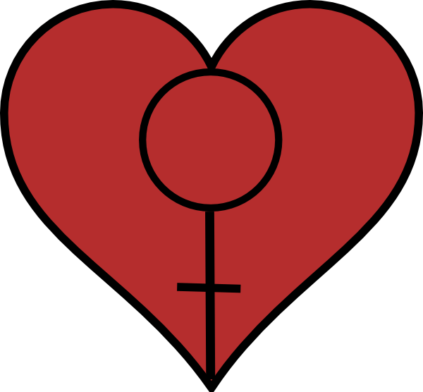How To Set Use Feminist Heart 4 Clipart (600x556), Png Download