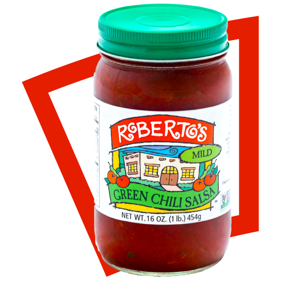 Green Chile Salsa Mild - Roberto's Green Chili Salsa Mild, 16 Oz (636x664), Png Download