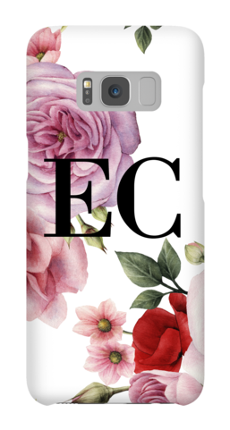 Personalised Floral Blossom Initials Samsung Galaxy - Mobile Phone Case (480x480), Png Download
