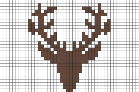 Minecraft Pixel Art, Minecraft Images, Anime Pixel - Pixel Art Of A Deer (480x317), Png Download
