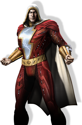 Shazam-big - Injustice Gods Among Us Shazam (550x515), Png Download
