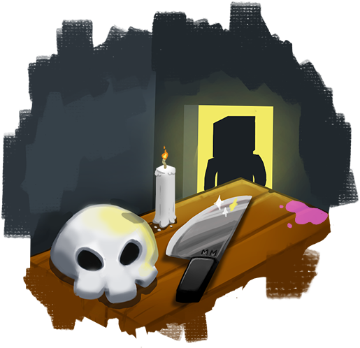Murder Mystery - Hypixel Murder Mystery (585x550), Png Download