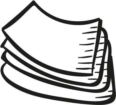 Draw Stack Of Papers Vector - Drawing Of Stack Of Papers (400x400), Png Download