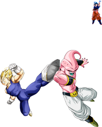 File Size - Kid Buu Relentless Onslaught (428x568), Png Download