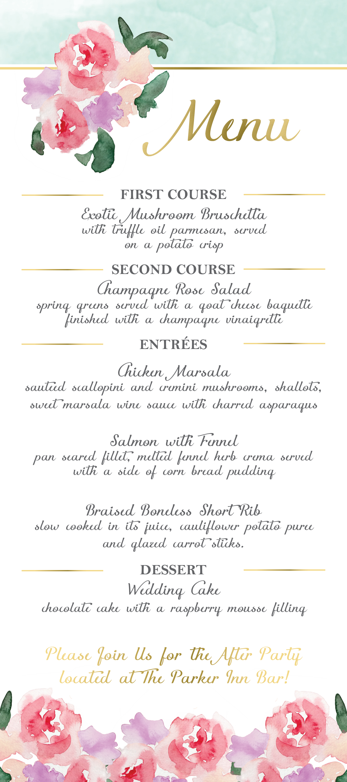 Wedding Menu, Wedding Menu Cards, Menu Card, Blue Wedding - Wedding (1200x2700), Png Download