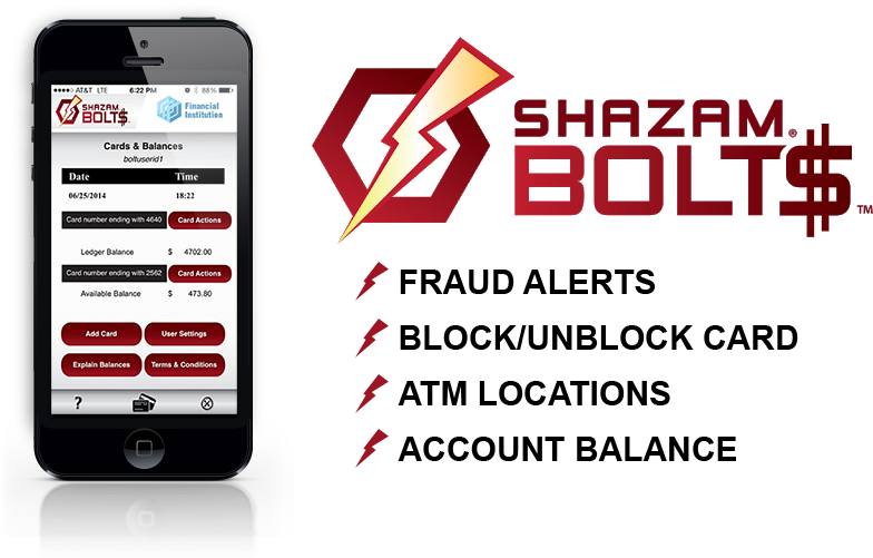 Shazam Bolts Services, Fraud Alerts, Block And Unblock - Shazam Bolt$ (800x500), Png Download