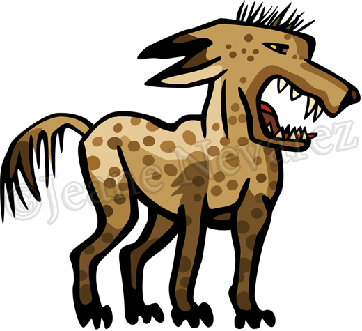 Hyena From An Old Doodle - Hyena (520x475), Png Download