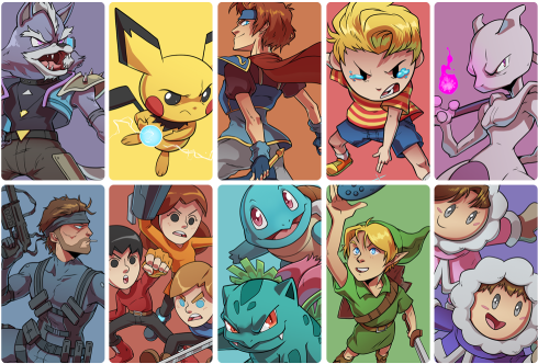 Ice Climbers, Ivysaur, Lucas, Wolf, Pichu, Squirtle, - Young Link And Pichu (500x341), Png Download