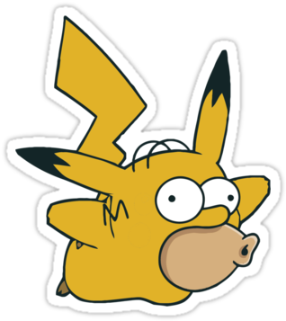 Pikachu X Homer By Jdnoodles Pikachu - Homer Pikachu (375x360), Png Download