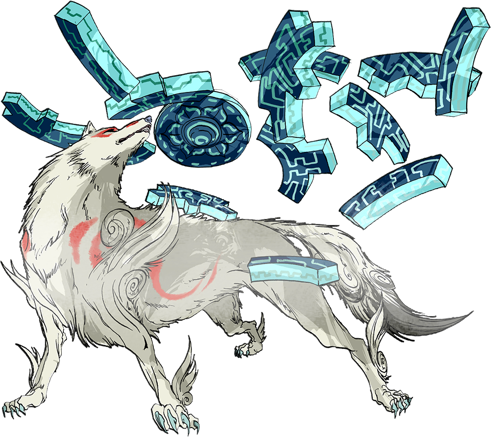 Png Free Library Image Png Wiki Fandom Powered By Wikia - Yata No Kagami Okami (1024x1024), Png Download
