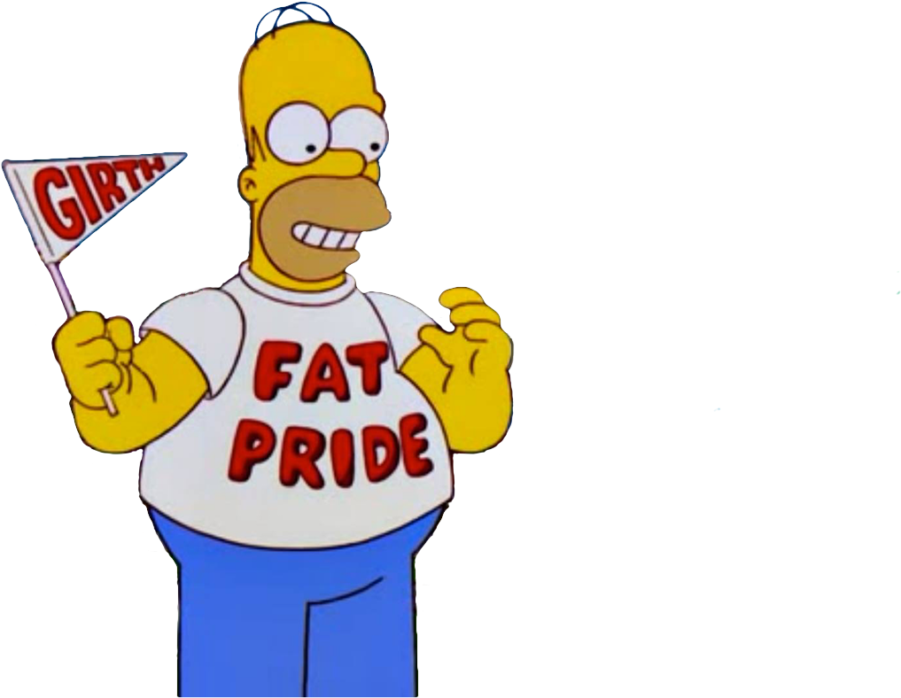 I Made A File Of Homer Rockin' Some Fat Pride - Homer Fat Png (1920x1200), Png Download