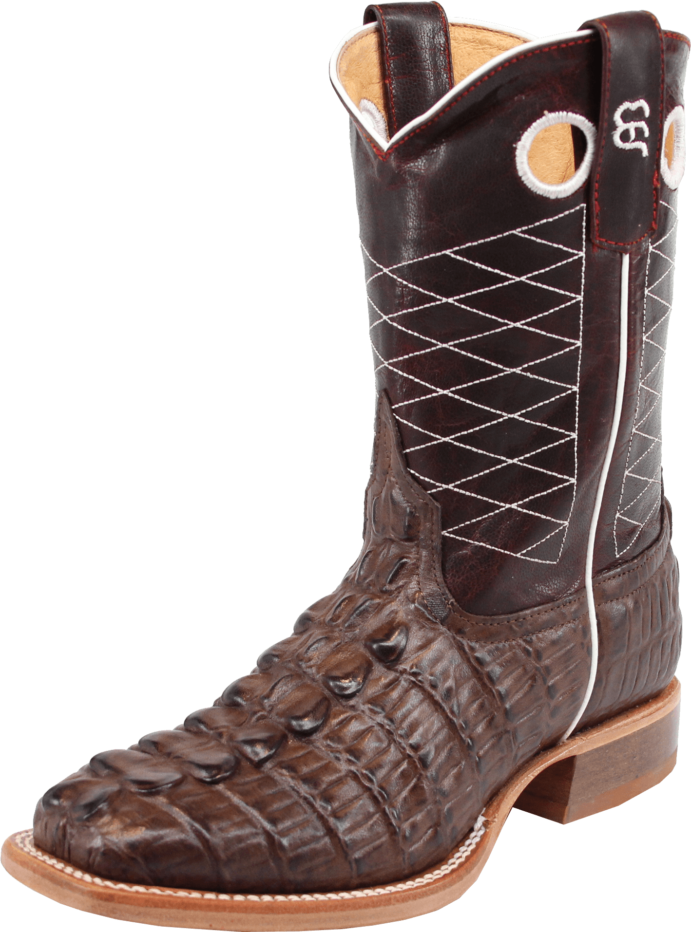Anderson Bean Horsepower Kid's Leather Caiman Tail - Boot (1848x2000), Png Download