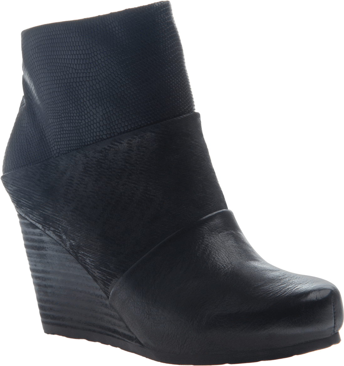 Dharma In Black Ankle Boots - Otbt Women's Dharma Wedge Ankle Boot, Size: 8, Black (1400x1400), Png Download
