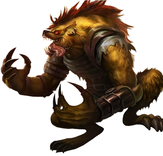 Hyena Warwick Png Image - Warwick League Of Legends Png (665x590), Png Download