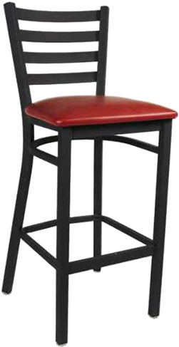 Eb614 Import Short Ladderback Metal Bar Stool - Bar Stool With Star In Back (273x500), Png Download