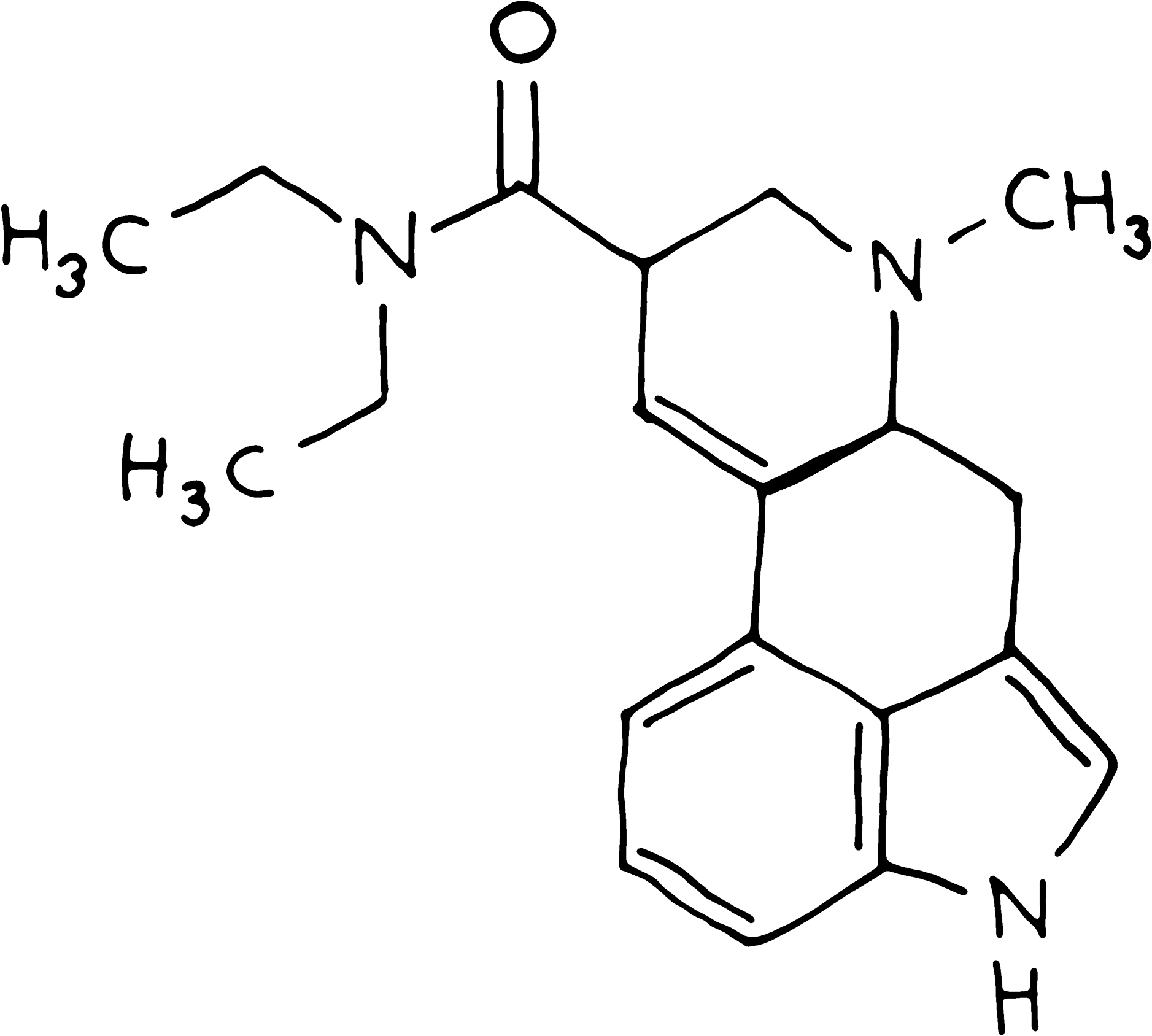 Lsd - Ethyl 2 Butenoate (2000x1864), Png Download