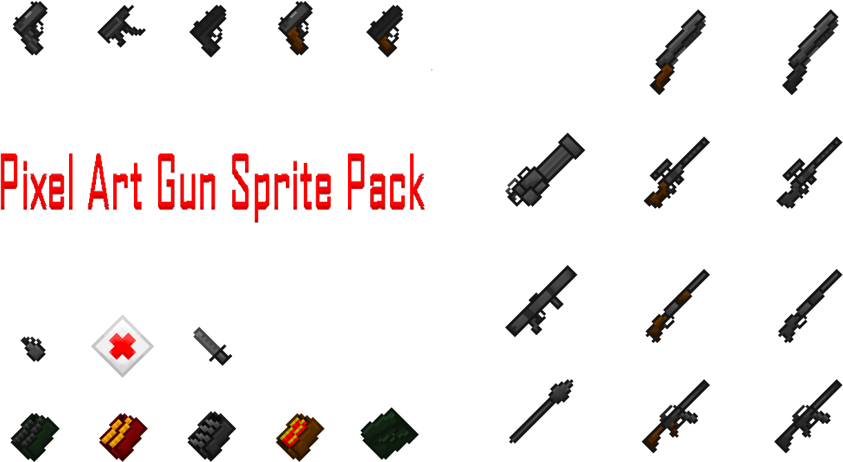 Top Down Gun Sprites (1280x720), Png Download